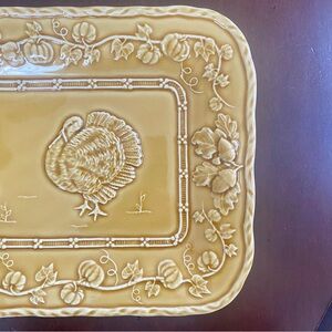 Bordallo Pinneiro Portugal Ceramic Thanksgiving Platter